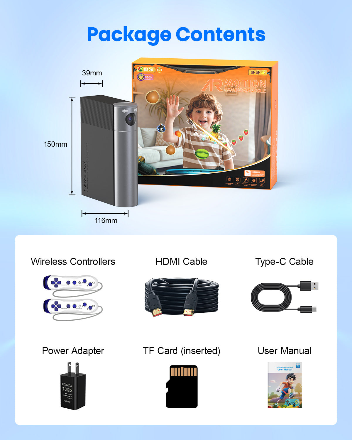 AR Motion Gaming Console for Kids & Families - Plug & Play Video Game System for Indoor Physical Play & Interactive Family Fun. Great for Gifts, Game Nights, Parties, Playtime and Playdates