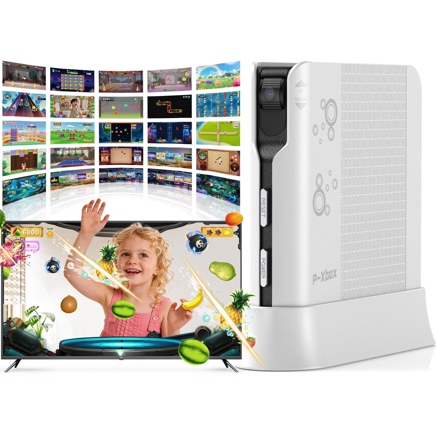 AR Motion Game Console for Kids & Adults Plug & Play TV Games, Indoor Physical Interactive Play, Ideal for Family Game Nights, Playtime & Playdates