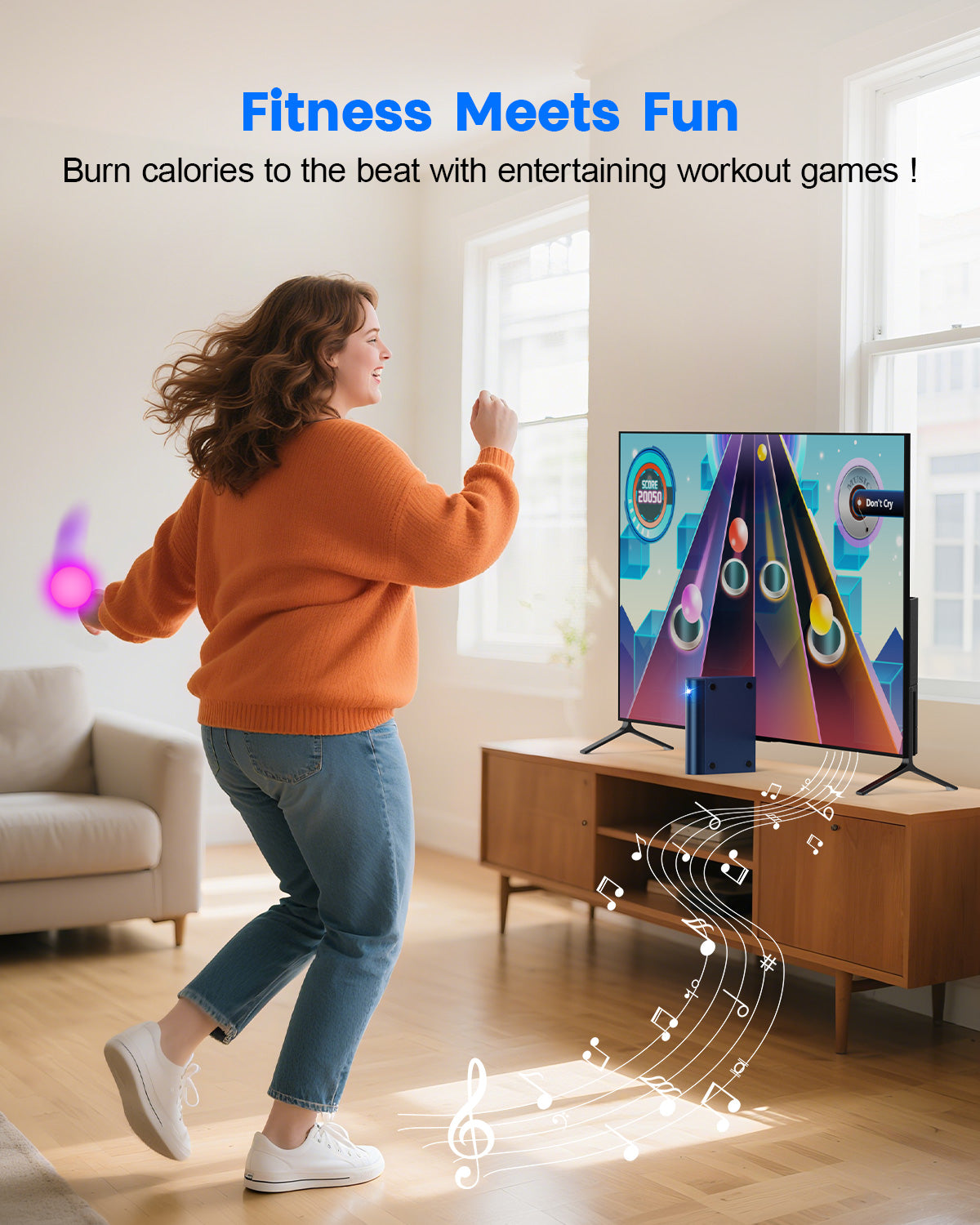 MetFut AR Motion Gaming Console for Kids: Learning & Active Play Game System for Enhanced Logic & Coordination & Fitness. Video Game System with Adjustable Camera. (Navy Blue)