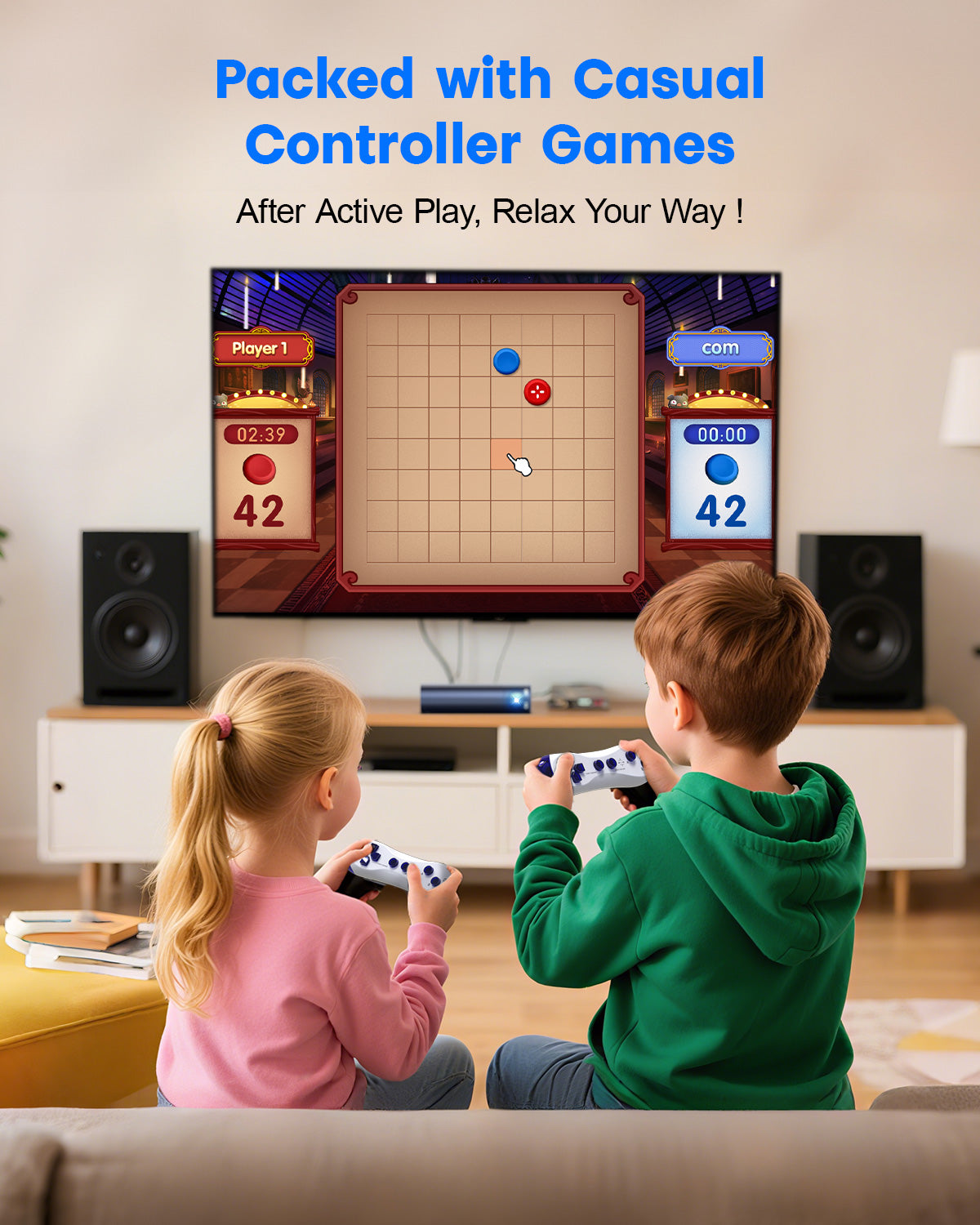 MetFut AR Motion Gaming Console for Kids: Learning & Active Play Game System for Enhanced Logic & Coordination & Fitness. Video Game System with Adjustable Camera. (Navy Blue)