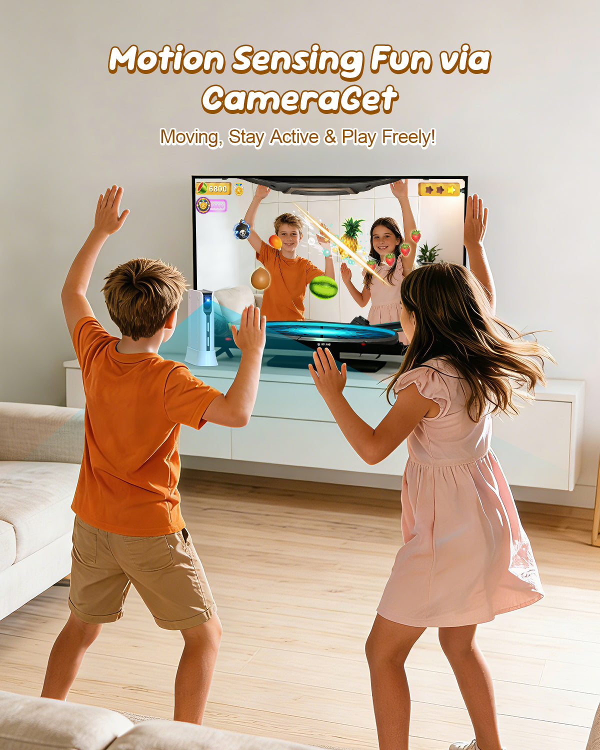 AR Motion Game Console for Kids & Adults Plug & Play TV Games, Indoor Physical Interactive Play, Ideal for Family Game Nights, Playtime & Playdates