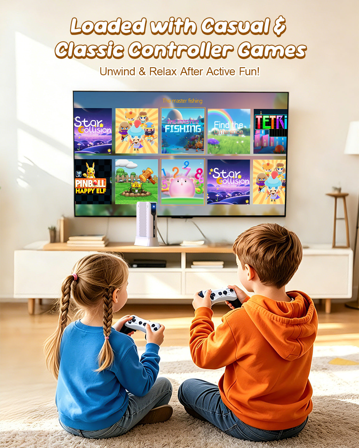 AR Motion Game Console for Kids & Adults Plug & Play TV Games, Indoor Physical Interactive Play, Ideal for Family Game Nights, Playtime & Playdates